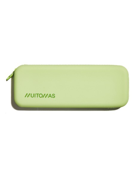 SILPENCASEGN caja de lápices Estuche suave Silicona Verde
