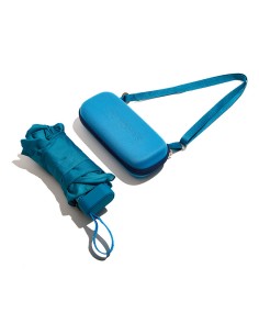 UMBRCASEBL paraguas Azul Metal Poliéster Compacto