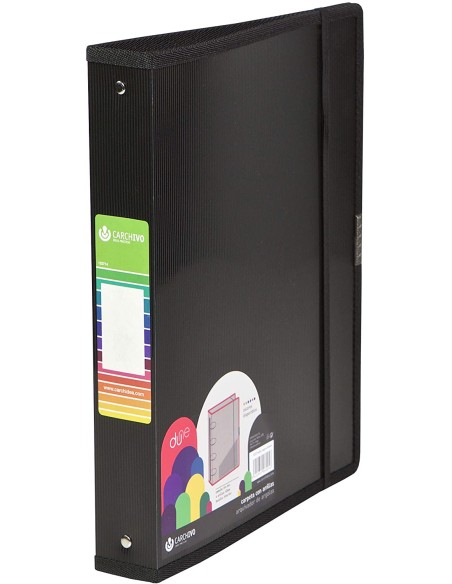 12371406 carpeta de cartón A4+ Negro - Pack de 4 unidades - 12371406