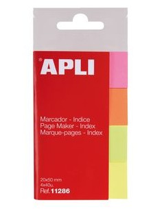 Indices autoadhesivos 20x50mm colores surtidos brillantes Apli