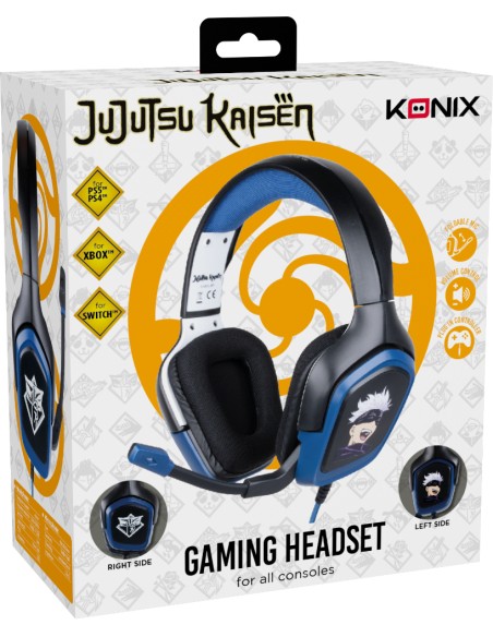 KX JUJUTSU GAMING HEADSET Auriculares Alámbrico Diadema Juego Negro, Azul