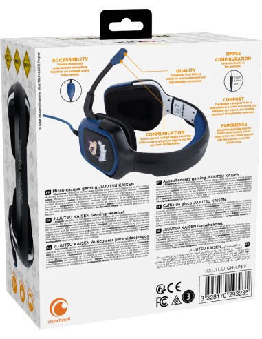 KX JUJUTSU GAMING HEADSET Auriculares Alámbrico Diadema Juego Negro, Azul