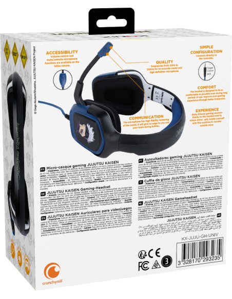 KX JUJUTSU GAMING HEADSET Auriculares Alámbrico Diadema Juego Negro, Azul