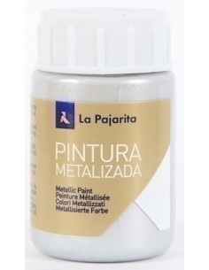 PINTURA LX.PAJARITA MT.35 ml PLATA ME-01 - Pack de 6 unidades