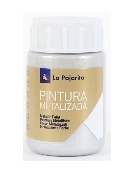 PINTURA LX.PAJARITA MT.35 ml PLATA ME-01 - Pack de 6 unidades