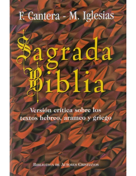 Sagrada Biblia Cantera Iglesias