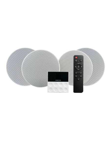 KS-WALL-4 sistema de audio para el hogar Minicadena de música para uso doméstico 50 W Negro, Gris, Blanco