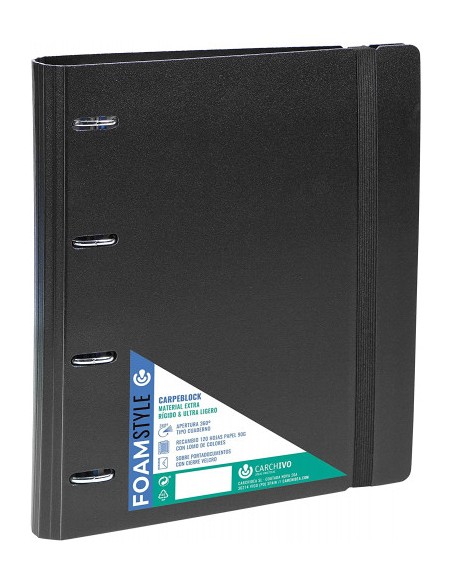 CARPEBLOCK POLIPROPILENO RIGIDO FOAM STLYE 4/35 120H NEGRO CARCHIVO 12407406