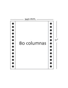 Caja 1000h Papel 3h 240x11 Blanco autocopiativo