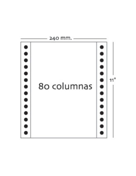 Caja 1000h Papel 3h 240x11 Blanco autocopiativo