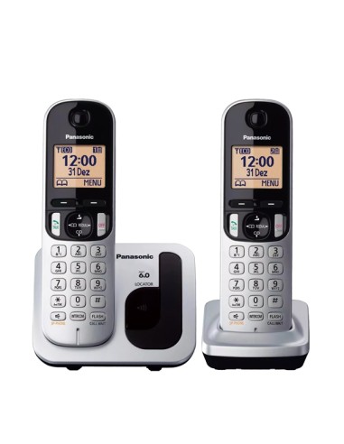 KX-TGC212 Teléfono DECT Metálico Identificador de llamadas