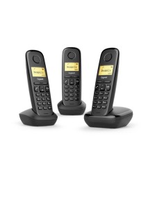 A170 Trio Teléfono DECT/analógico Identificador de llamadas Negro