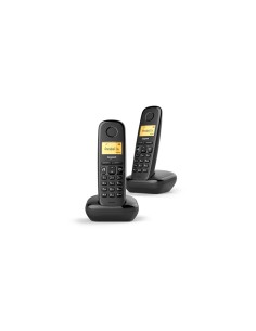 A270 Duo Teléfono DECT Negro Identificador de llamadas