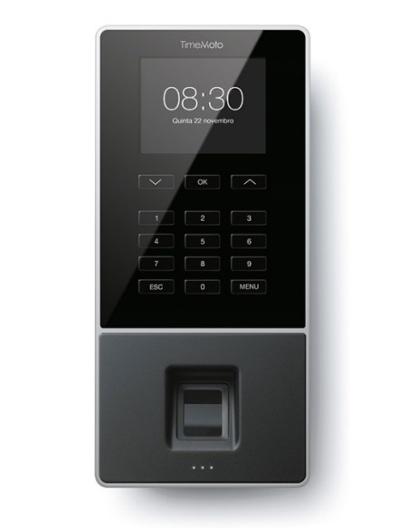 125-0586 sistema de fichaje Negro Huella dactilar, Contraseña, Tarjeta inteligente Corriente alterna TFT Ethernet