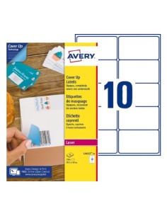 L4612-25 etiqueta autoadhesiva Rectángulo Permanente Blanco 250 pieza(s)