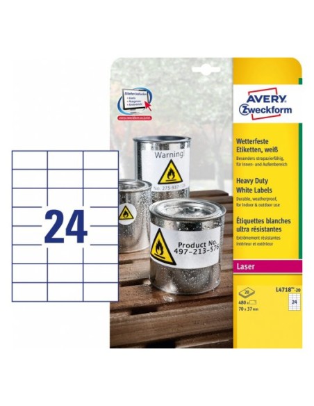 L4718-20 etiqueta de impresora Blanco Etiqueta para impresora autoadhesiva