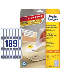 Etiquetas Mini Removibles Blancas