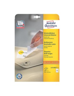 Etiquetas Removibles Blancas