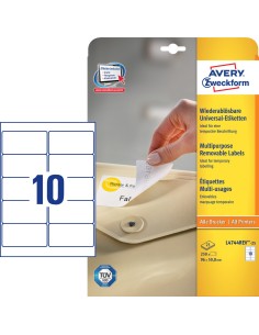 Etiquetas Removibles Blancas