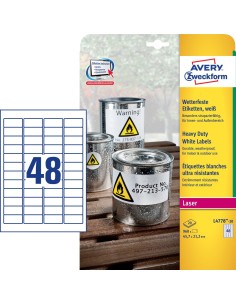 Etiquetas Blancas de Alta Resistencia, Láser