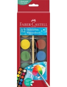 ACUARELAS FABER-CASTELL ESTUCHE DE 12 - Pack de 6 unidades