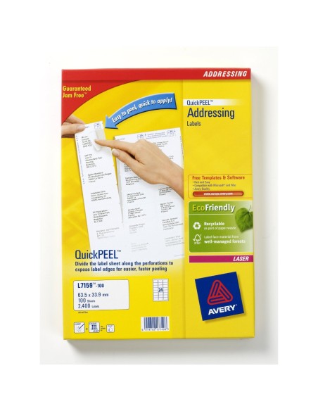 L7159-100 etiqueta para dirección Blanco