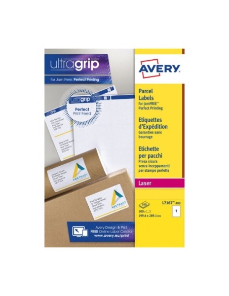 L7167-100 etiqueta autoadhesiva Rectángulo Permanente Blanco 100 pieza(s)