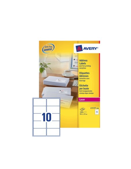 L7173-100 etiqueta para dirección Blanco Etiqueta autoadhesiva