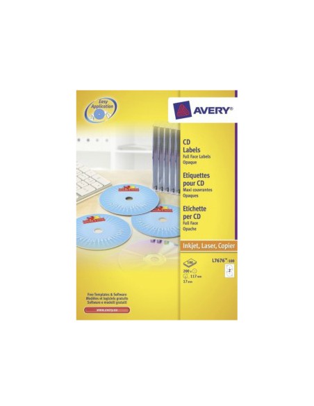 L7676-100 etiqueta de impresora Blanco Etiqueta para impresora autoadhesiva