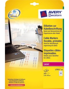 L7951-20 etiqueta autoadhesiva Blanco 200 pieza(s)