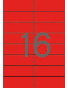 01597 etiqueta de impresora Rojo