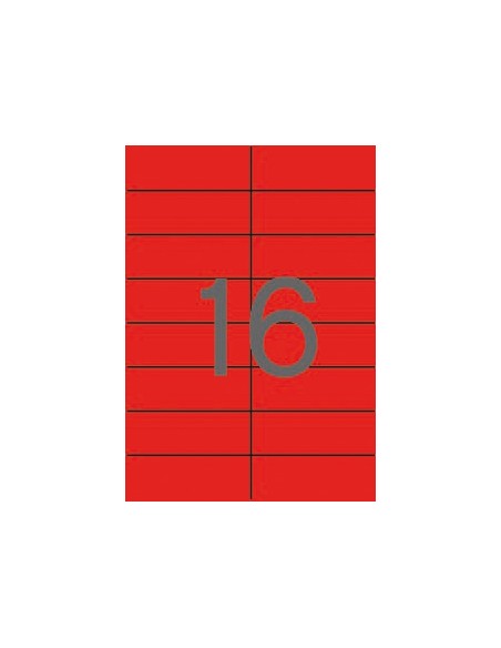 01597 etiqueta de impresora Rojo