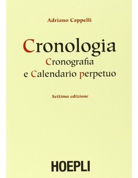 Cronologia cronografia e calendario perpetuo