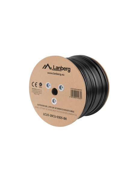 LCU5-12CU-0305-BK cable de red Negro 305 m Cat5e U/UTP (UTP)