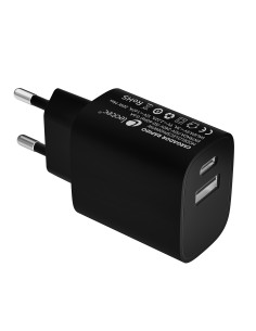 Cargador 20W 1xUSB-C PD + 1x USB-A Negro