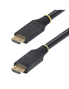 Cable HDMI de Alta Velocidad Activo de 15m - Conectores de Agarre - UHD 4K60Hz/1440p 144Hz - 18Gbps - HDR10/HDCP 2.2/ARC - Cable