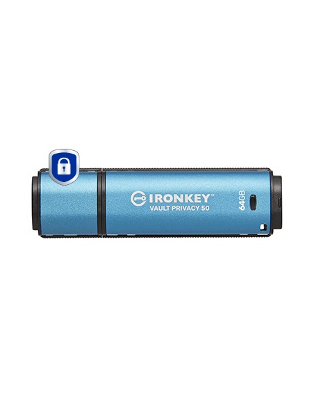 IronKey 64GB Vault Privacy 50 cifrado AES-256, FIPS 197