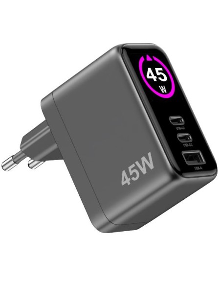 TCSCREEN2C1A45W cargador de dispositivo móvil Universal Negro Corriente alterna Carga rápida Interior