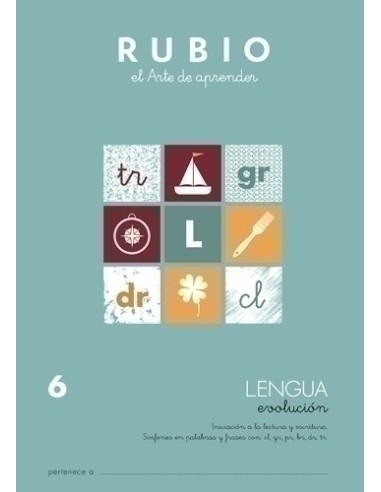 CUADERNO RUBIO A4 LENGUA EVOLUCION 6 - Pack de 10 unidades