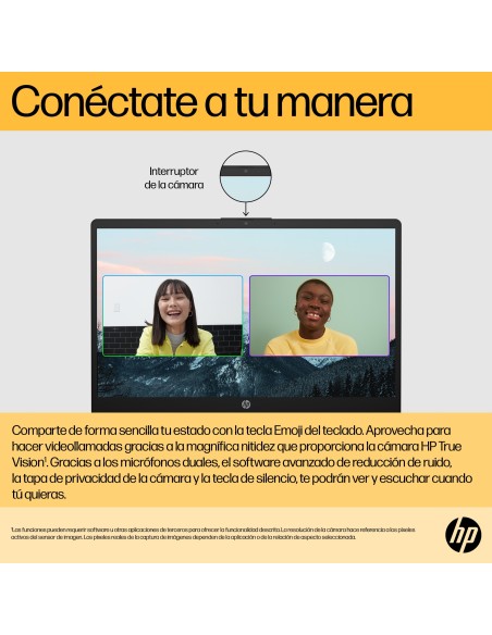 15-fc0014ns AMD Ryzen 3 7320U Portátil 39,6 cm (15.6") Full HD 8 GB LPDDR5-SDRAM 512 GB SSD Wi-Fi 6 (802.11ax) Windows 11 Home