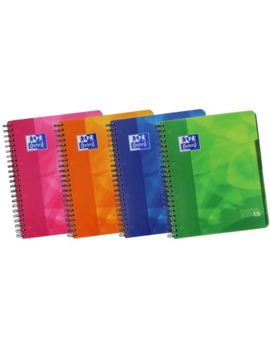 Paq 5 Bloc a4 120h 90g cuad5x5 europeanbook4 con separadores colores surtidos tapa polipropileno