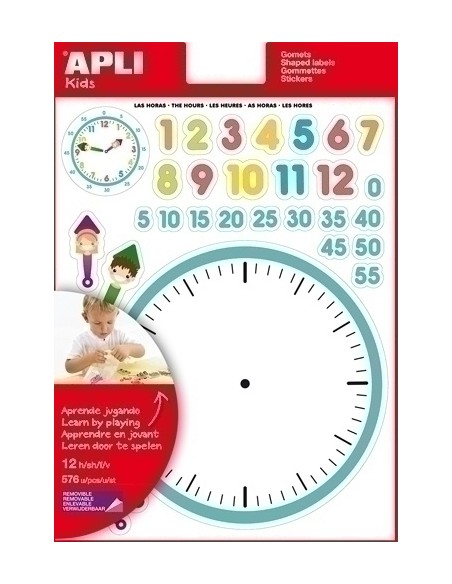 GOMETS APLI (12790) EDUC.Bl.12h LAS HORA - Pack de 5 unidades