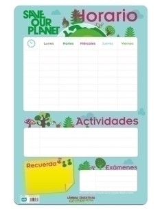 LAMINA ESCOLAR ERIK HORARIO ESCOLAR