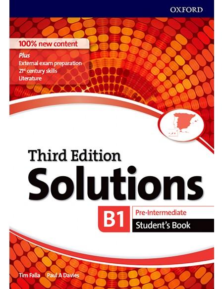 SOLUTIONS PRE INTERMEDIATE STUDENT S BOOK THIRD EDITION 2017 B1 B2