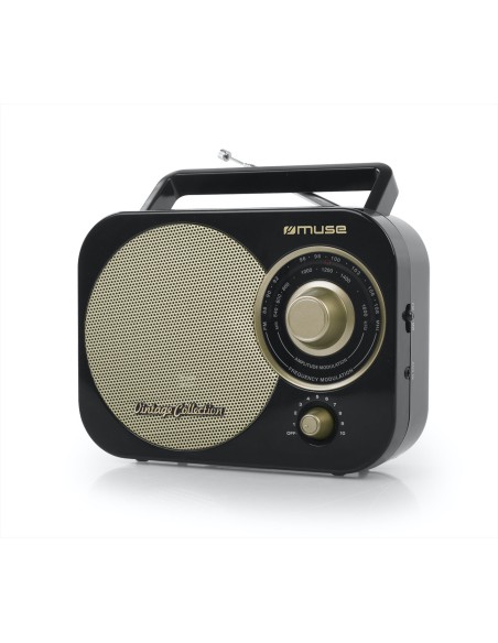 M-055 RB Portátil Analógica Negro, Oro