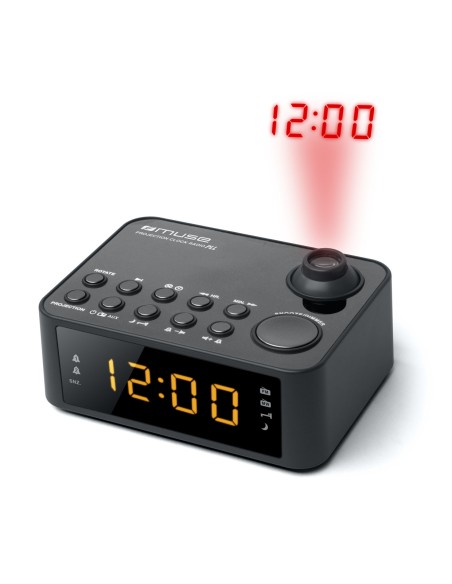 M-178P radio Reloj Digital Negro