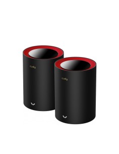 M3000 2-Pack Doble banda (2,4 GHz / 5 GHz) Wi-Fi 6 (802.11ax) Negro, Rojo 1 Interno