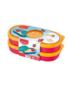 M870901 recipiente de almacenar comida Rectangular Caja 0,15 L Naranja, Rojo 2 pieza(s)