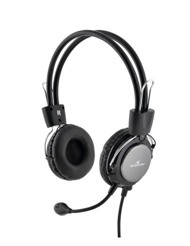 MC-201 auricular y casco Auriculares Diadema Negro, Plata