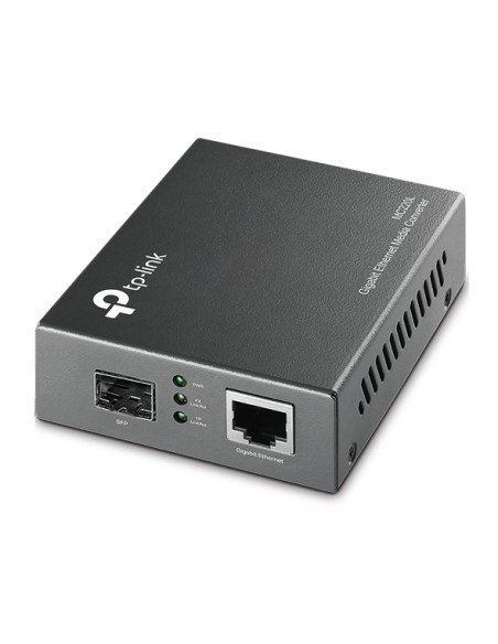 MC220L convertidor de medio 1000 Mbit/s Multimodo, Monomodo Negro